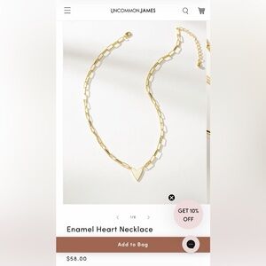 Uncommon James Enamel Heart Necklace